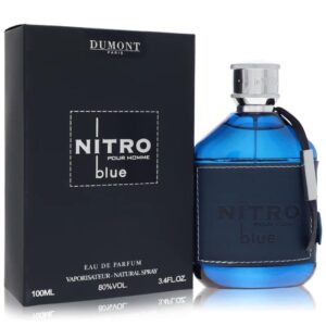 DUMONT Nitro Blue Pour Homme EDP 100ml / 3.4oz – Fresh Aromatic Woody Men’s Perfume Spray